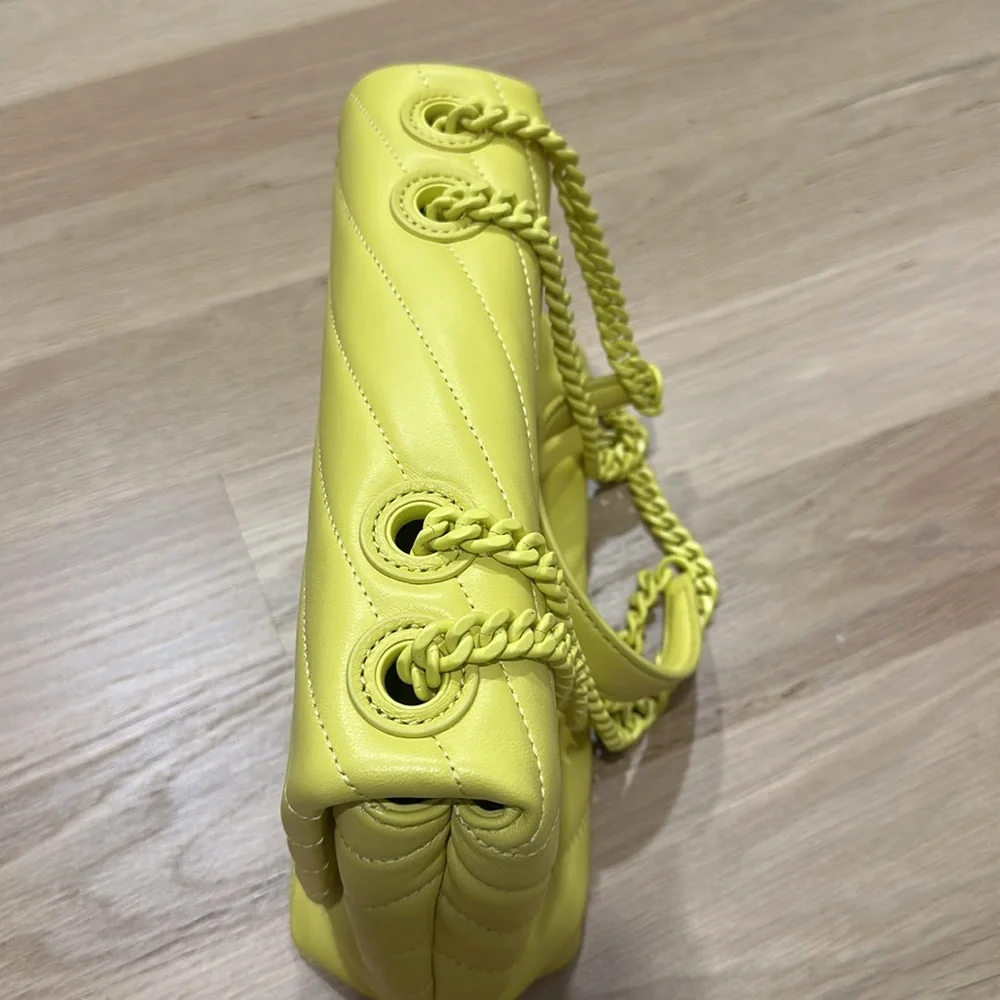 Tory Burch leather yellow satchel
